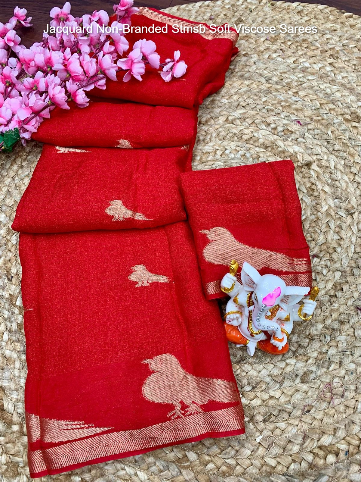Jacquard Non-Branded Stmsb Soft Viscose Sarees
