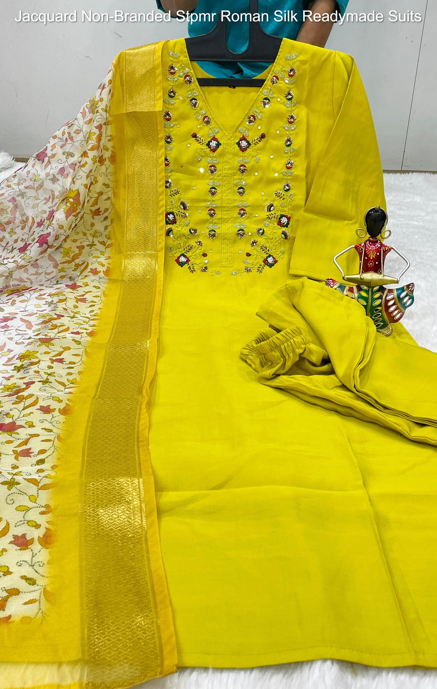 Jacquard Non-Branded Stpmr Roman Silk Readymade Suits