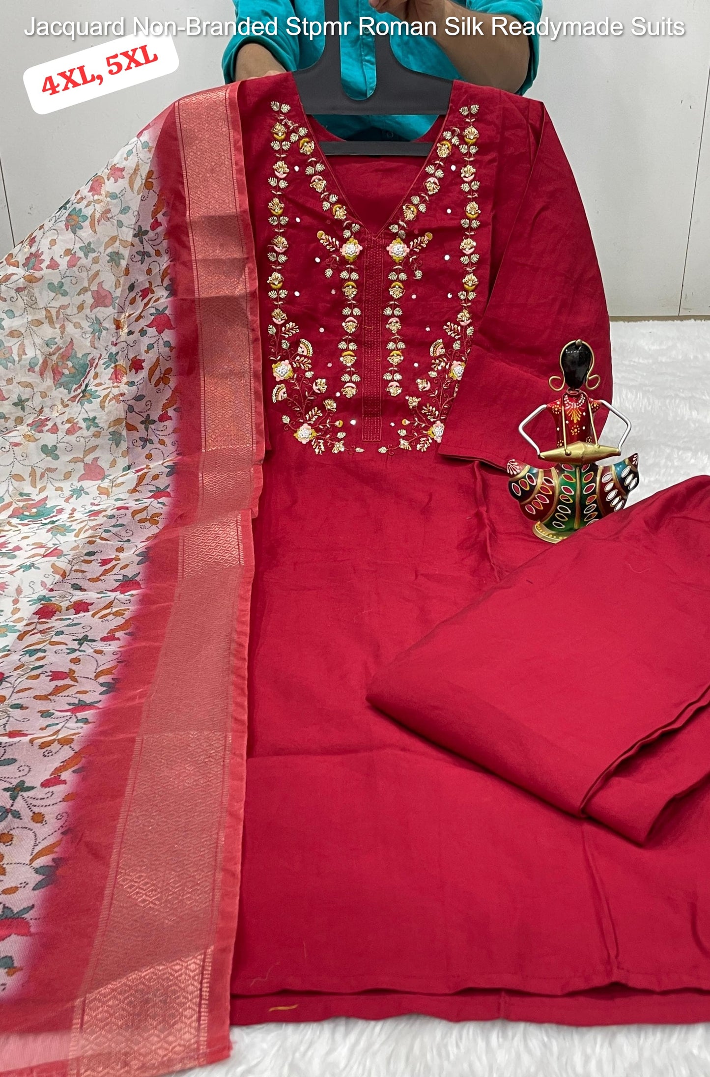 Jacquard Non-Branded Stpmr Roman Silk Readymade Suits