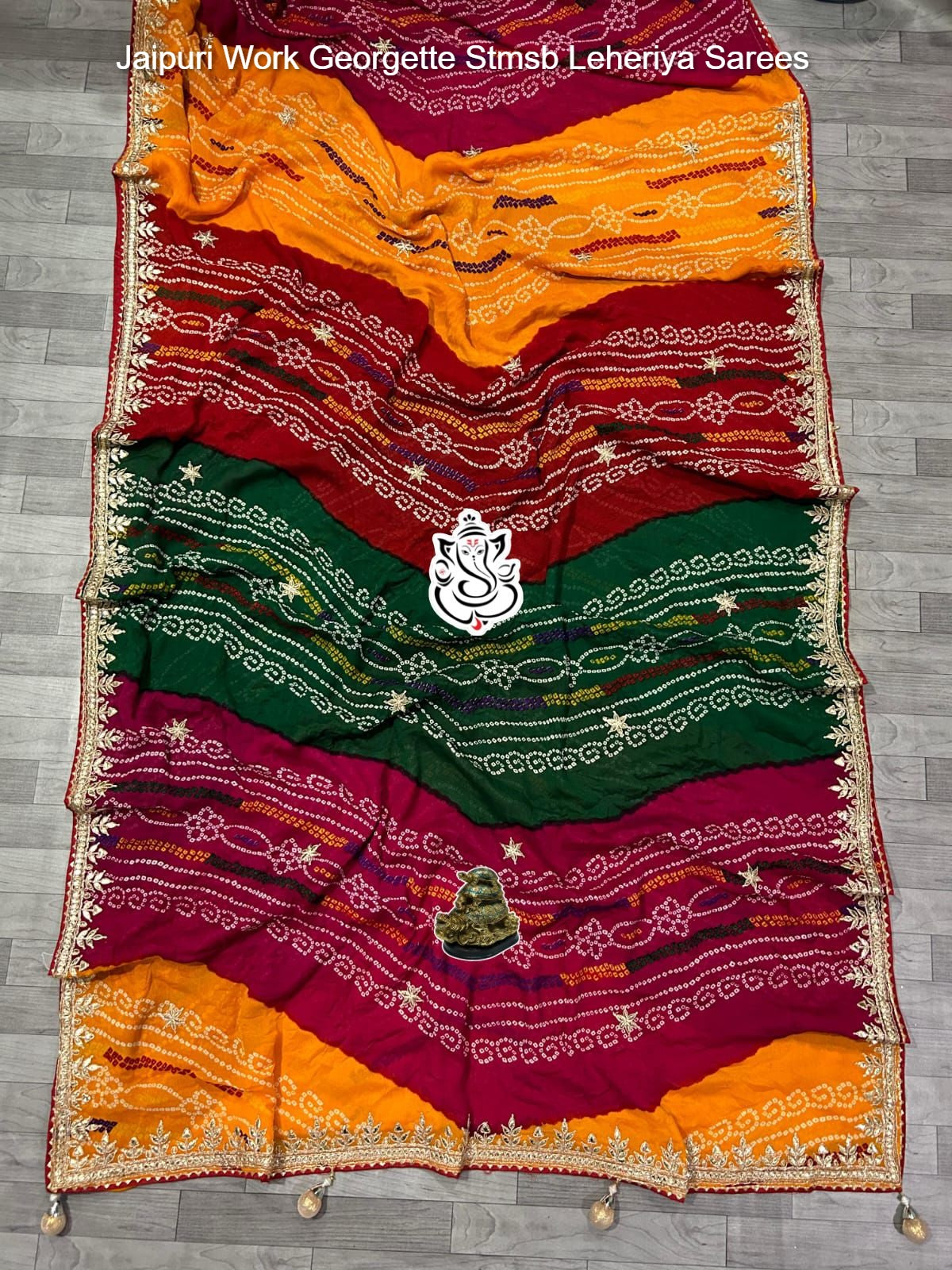 Jaipuri Work Georgette Stmsb Leheriya Sarees