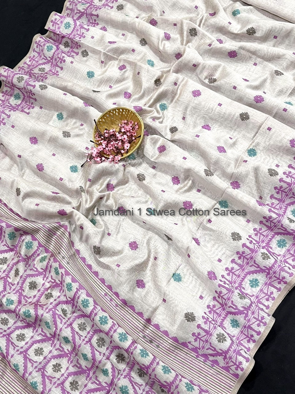 Jamdani 1 Stwea Cotton Sarees