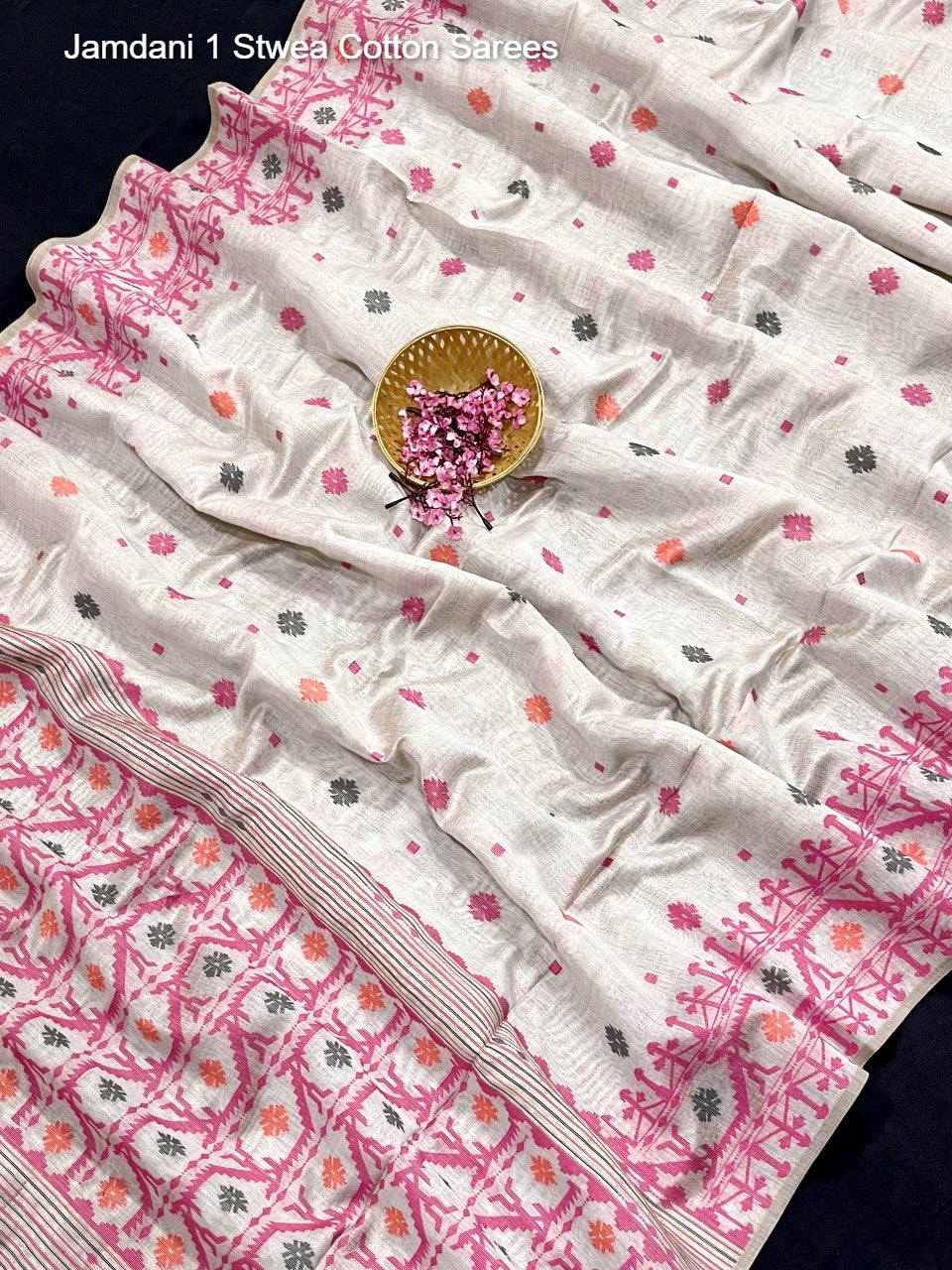 Jamdani 1 Stwea Cotton Sarees
