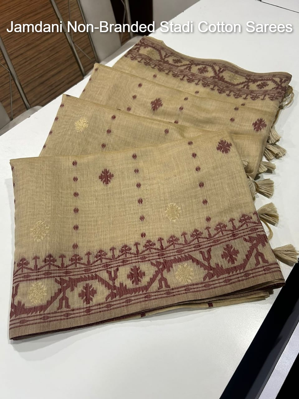 Jamdani Non-Branded Stadi Cotton Sarees