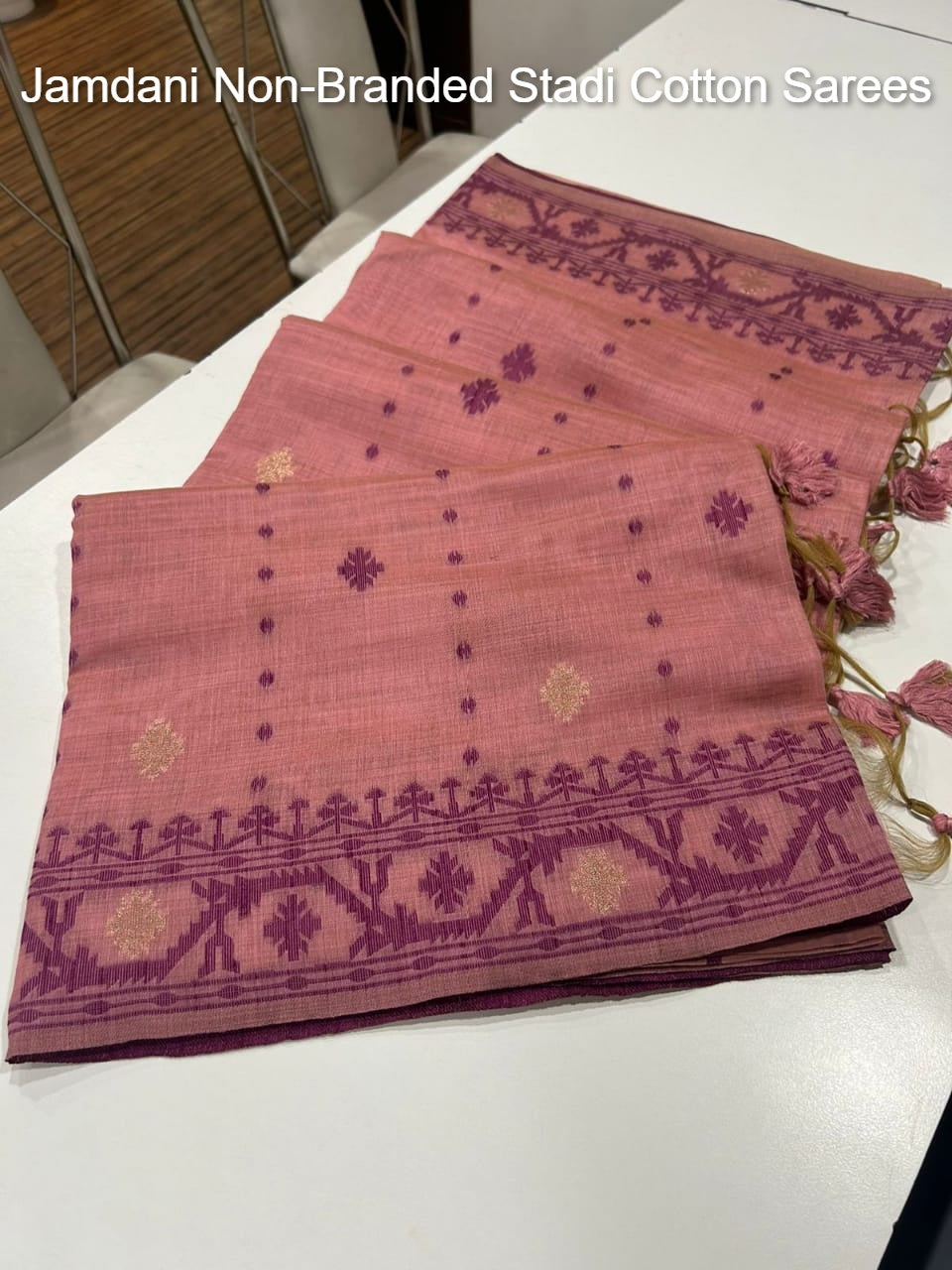 Jamdani Non-Branded Stadi Cotton Sarees