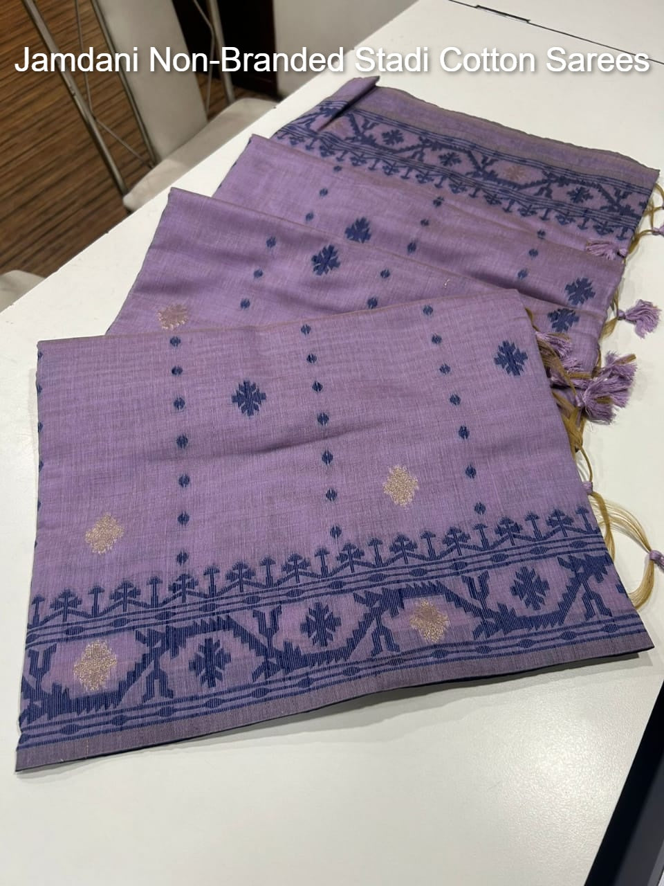 Jamdani Non-Branded Stadi Cotton Sarees