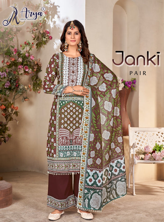 Janki Adm Heavy Muslin Readymade Suits