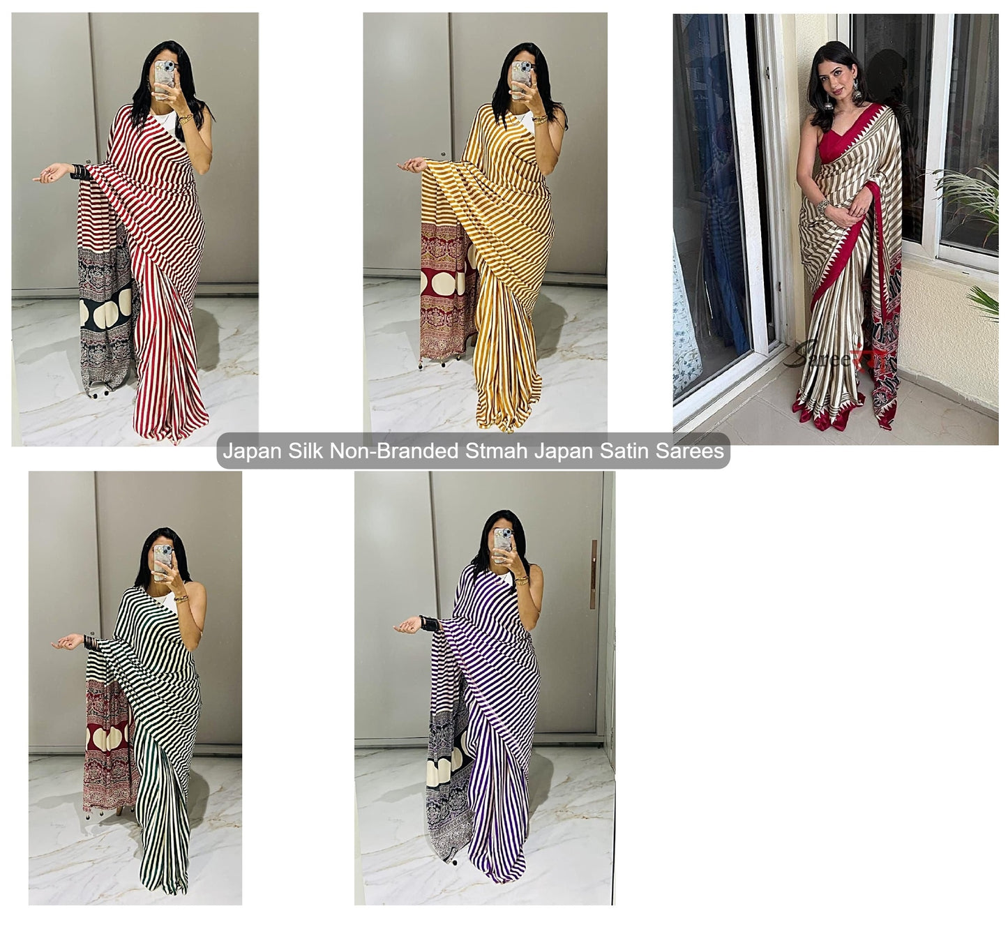 Japan Silk Non-Branded Stmah Japan Satin Sarees