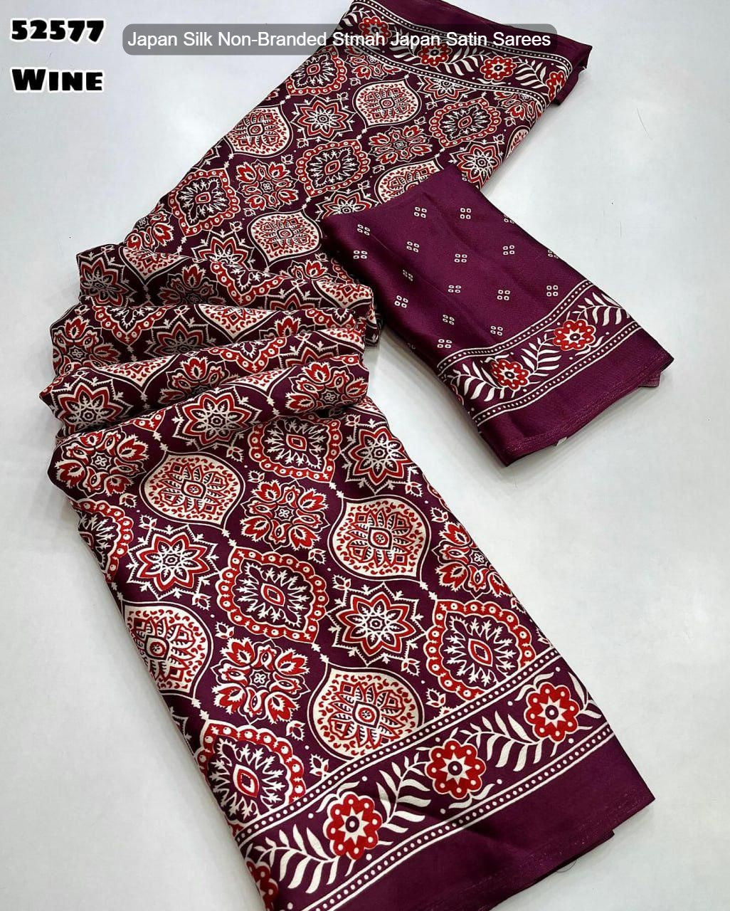 Japan Silk Non-Branded Stmah Japan Satin Sarees