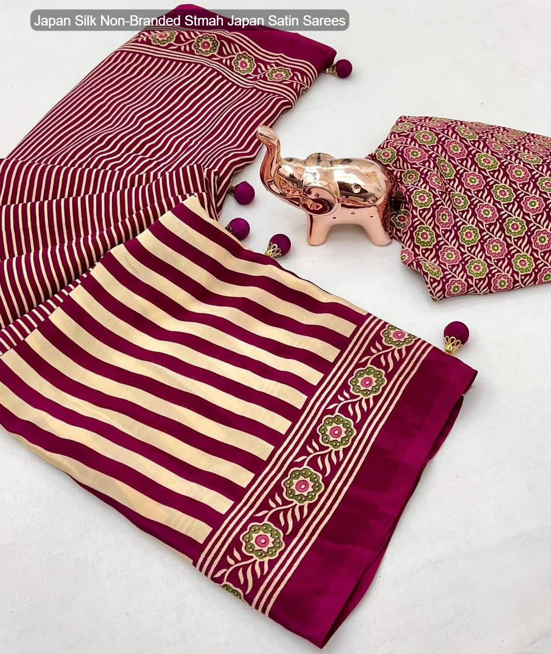 Japan Silk Non-Branded Stmah Japan Satin Sarees