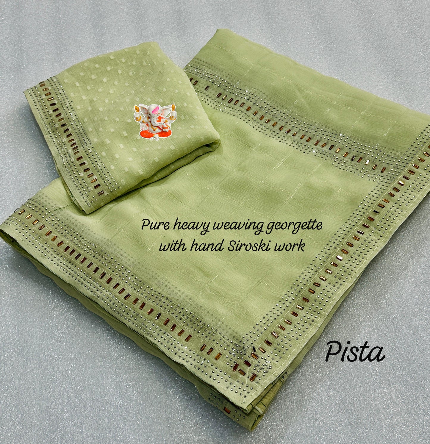 Jari Chex Non-Branded Stmsb Georgette Sarees