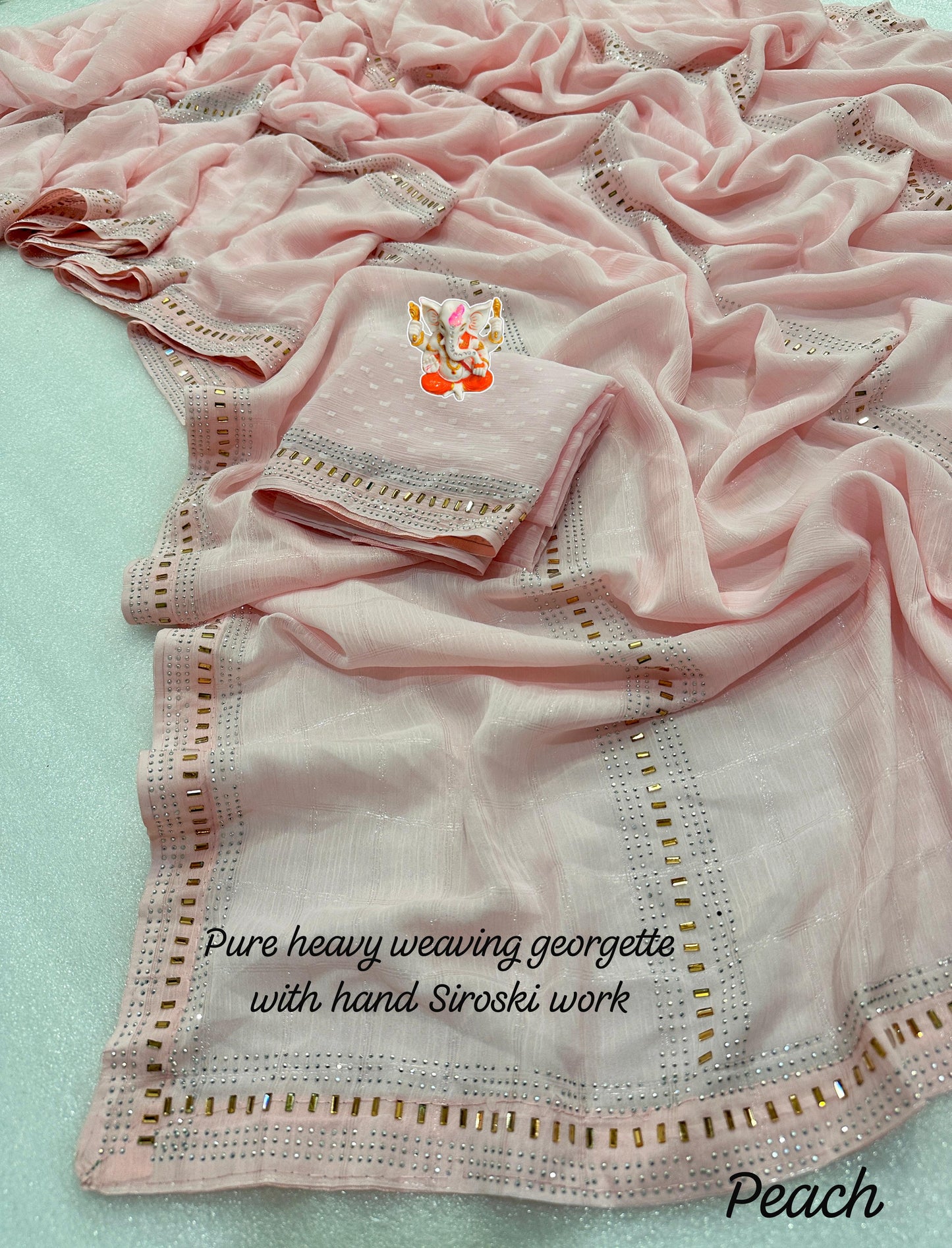 Jari Chex Non-Branded Stmsb Georgette Sarees