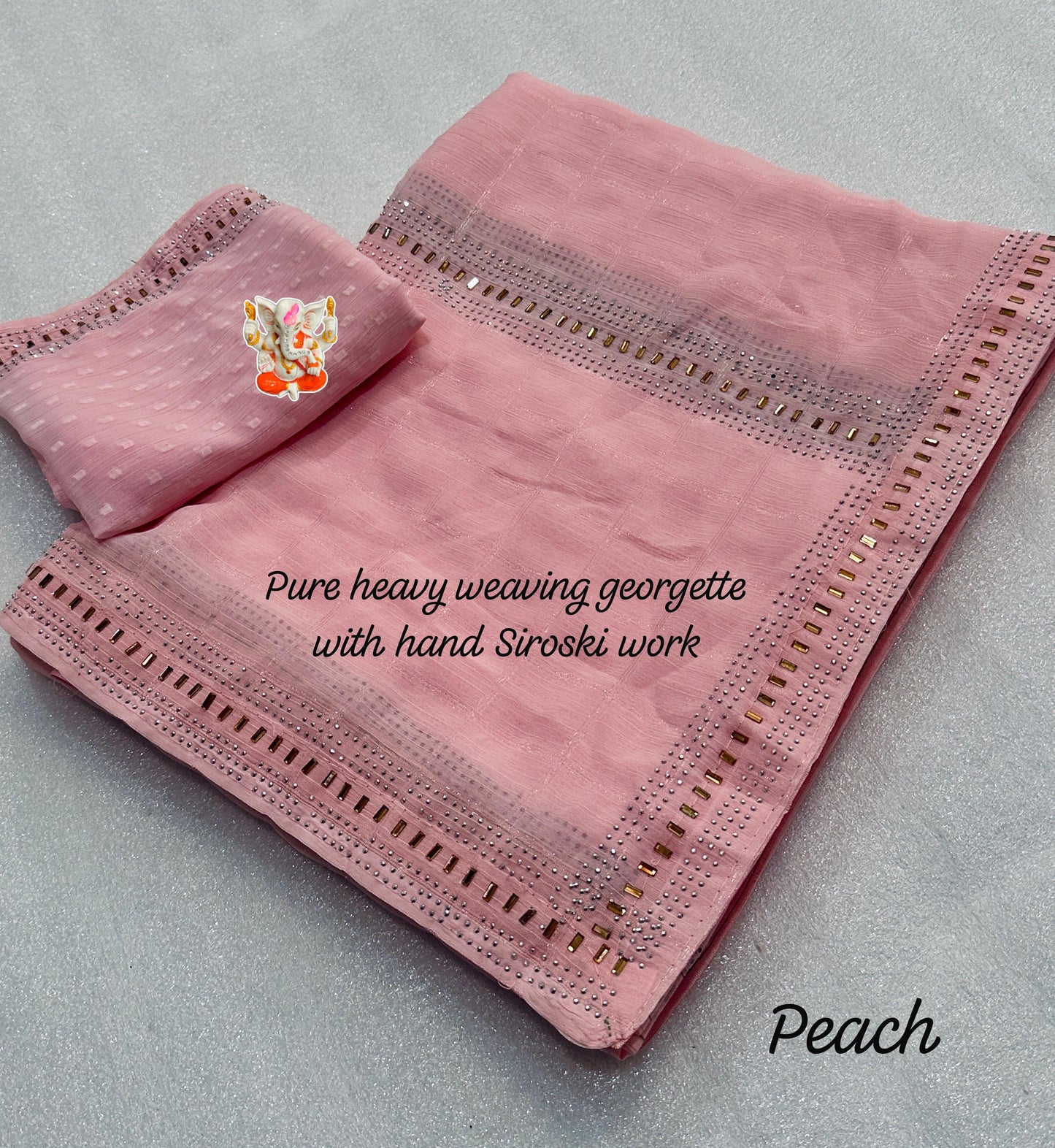 Jari Chex Non-Branded Stmsb Georgette Sarees