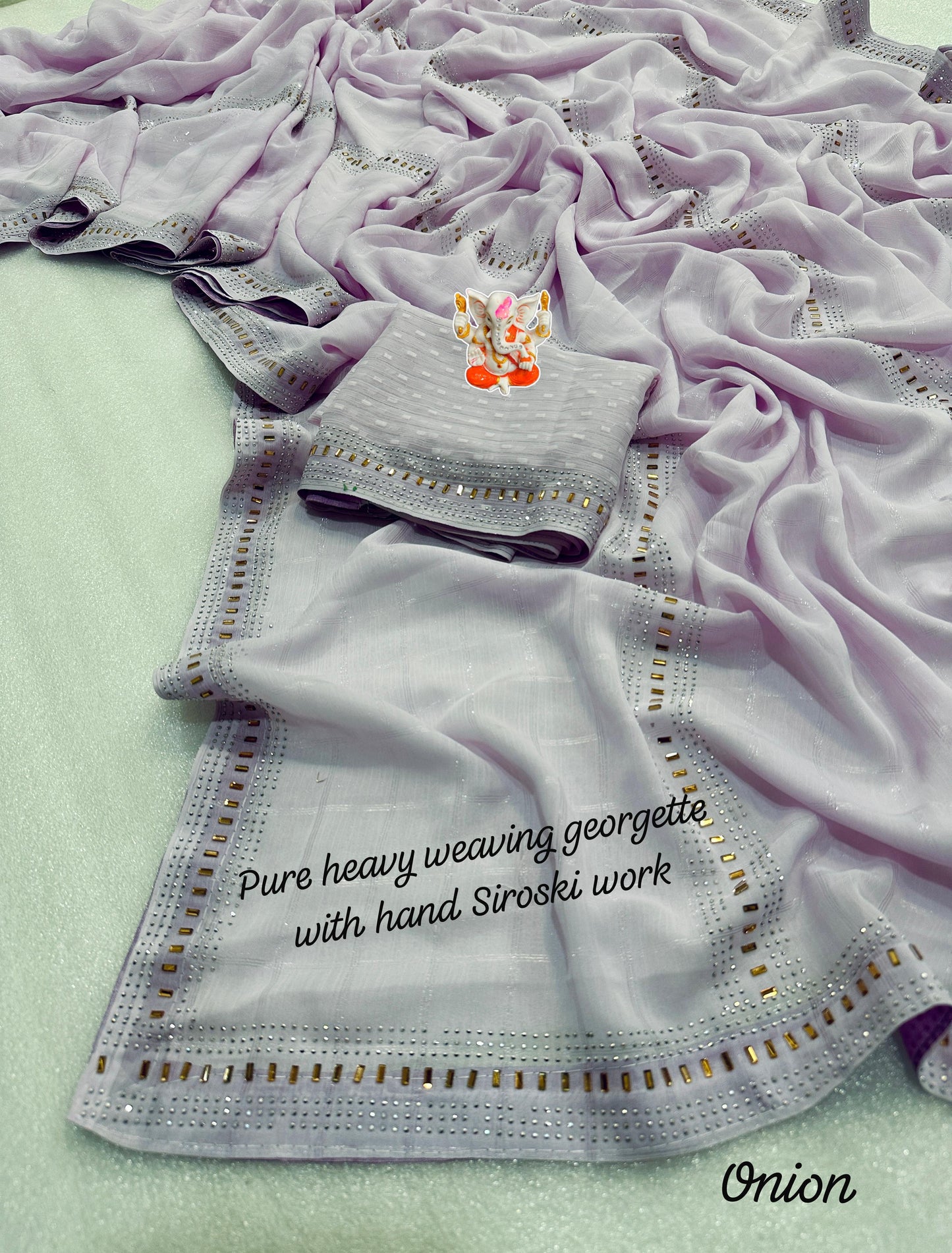 Jari Chex Non-Branded Stmsb Georgette Sarees