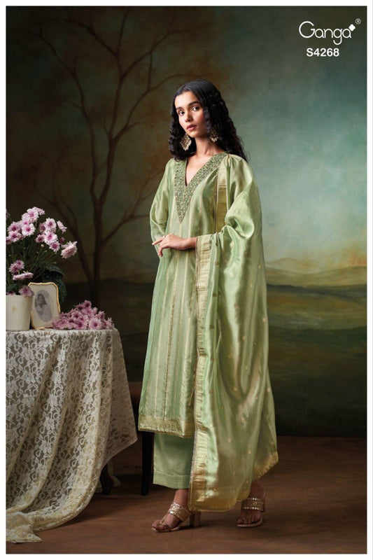 Jasmira S4268 Ganga Pure Bemberg Unstitched Suits