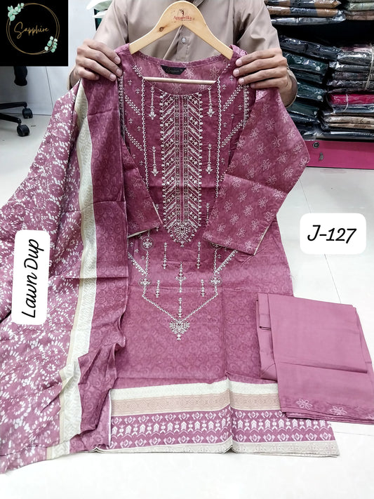 Jazmin Vol 127 Pink Sapphire Embroidery Pakistani Readymade Suits
