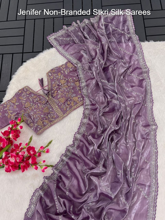 Jenifer Non-Branded Stkri Silk Sarees