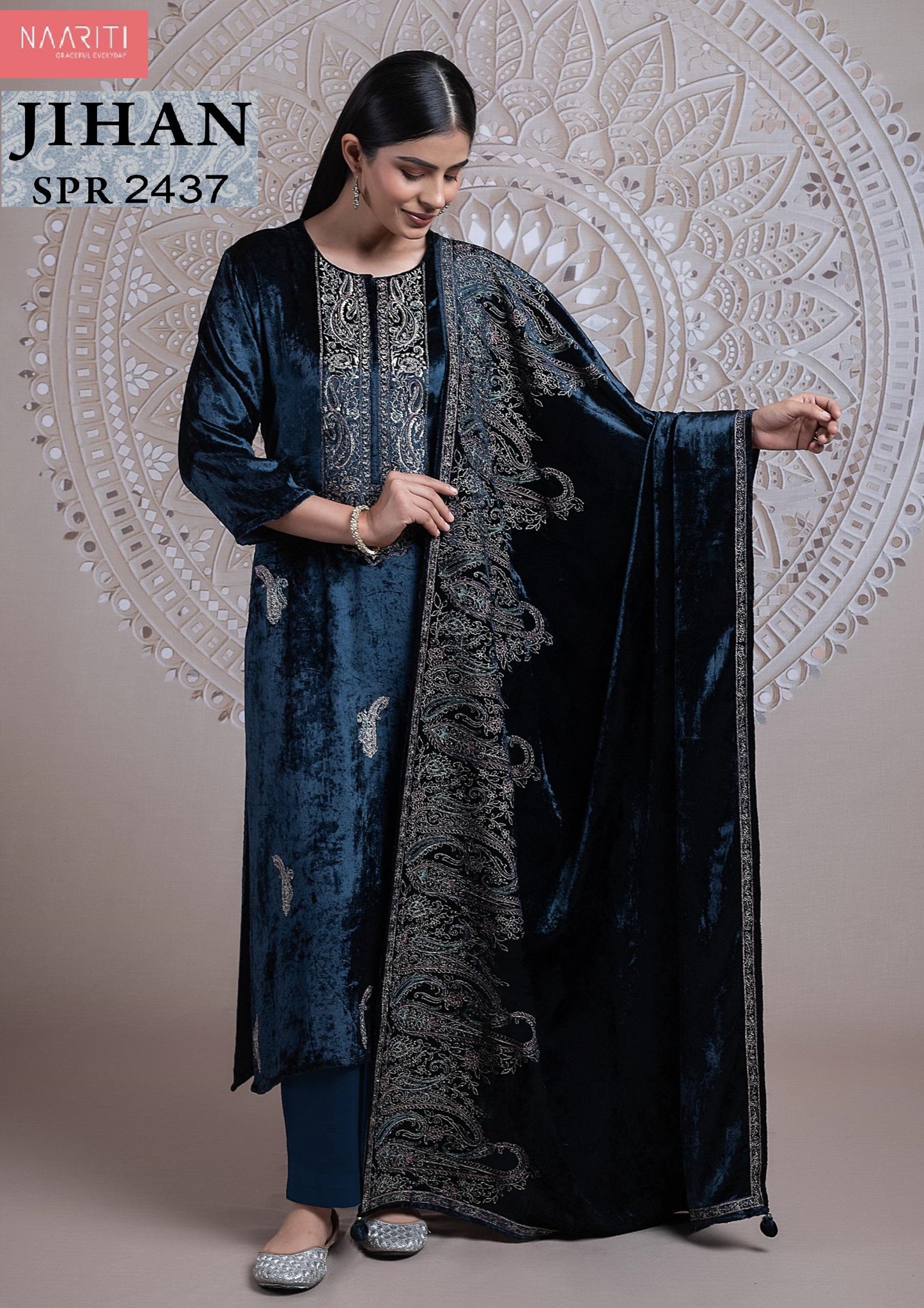 Jihan 2437 Naariti Embroidery Unstitched Suits
