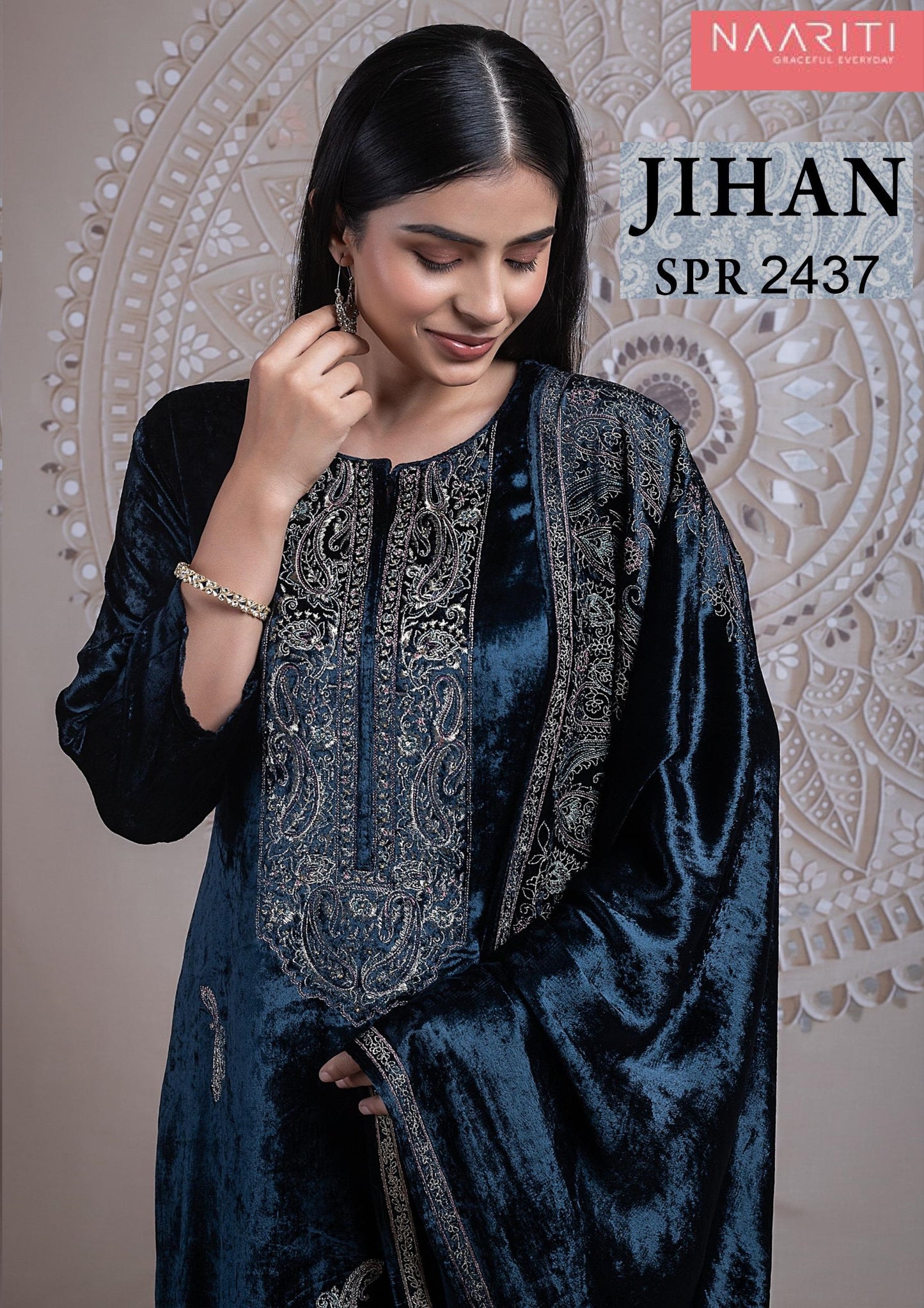 Jihan 2437 Naariti Embroidery Unstitched Suits