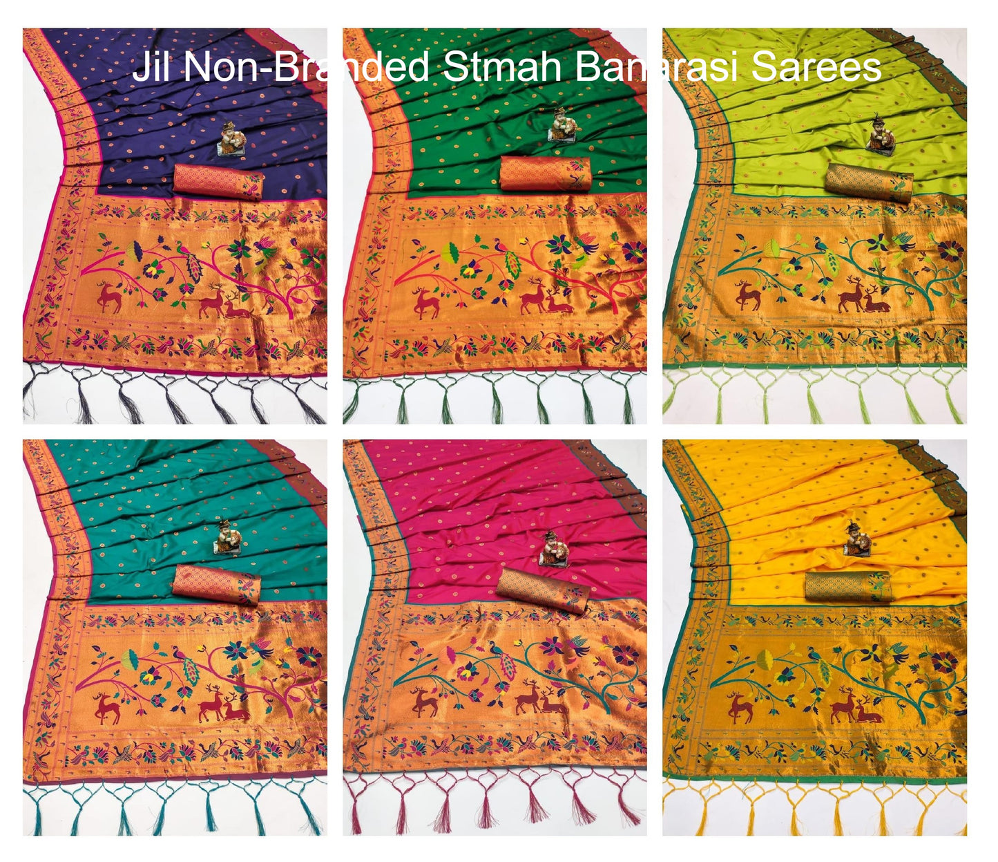 Jil Non-Branded Stmah Banarasi Sarees