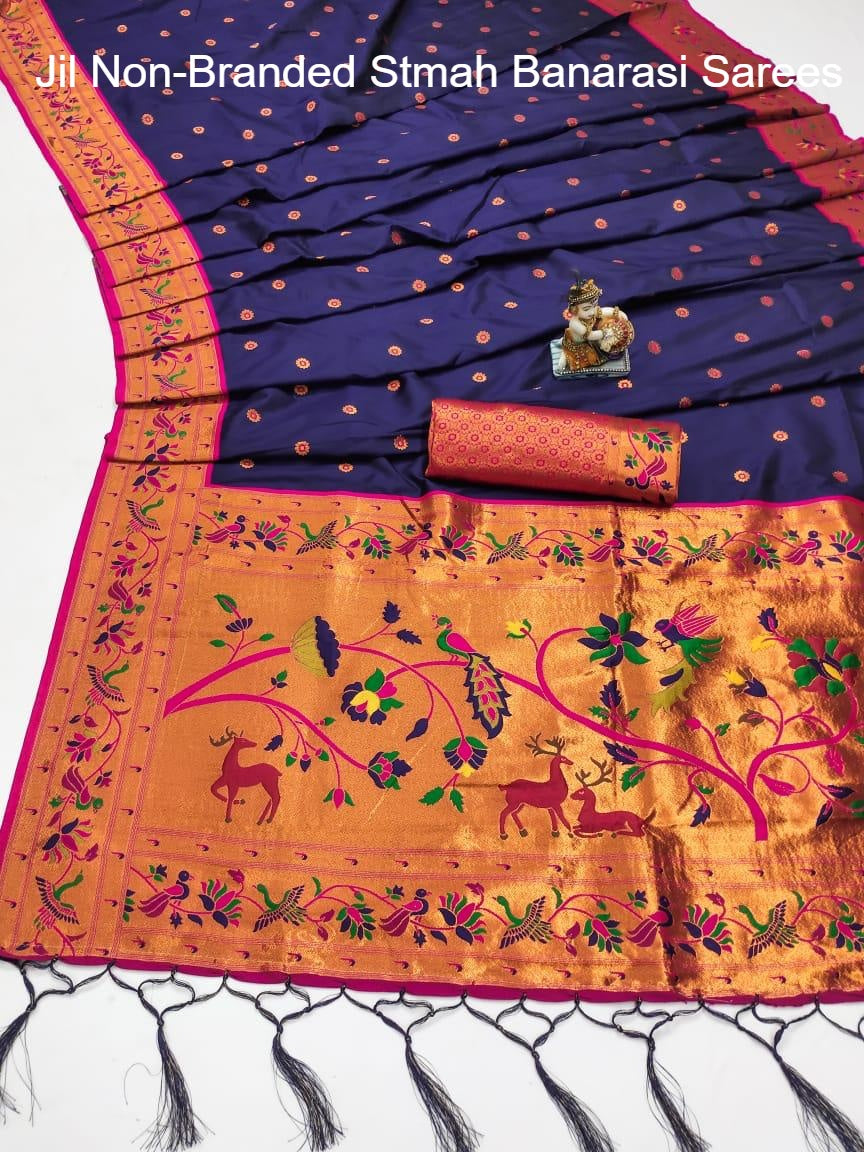 Jil Non-Branded Stmah Banarasi Sarees
