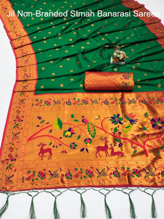 Jil Non-Branded Stmah Banarasi Sarees