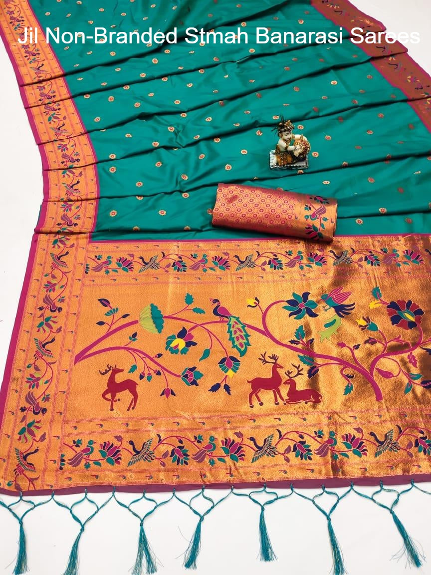 Jil Non-Branded Stmah Banarasi Sarees