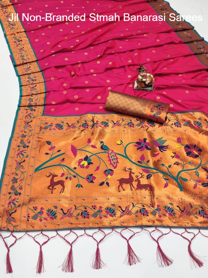 Jil Non-Branded Stmah Banarasi Sarees