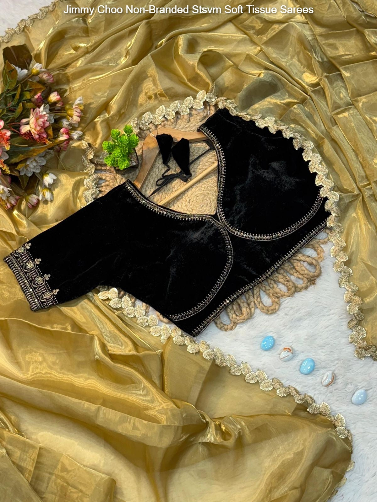 Jimmy Choo Non-Branded Stsvm Soft Tissue Sarees