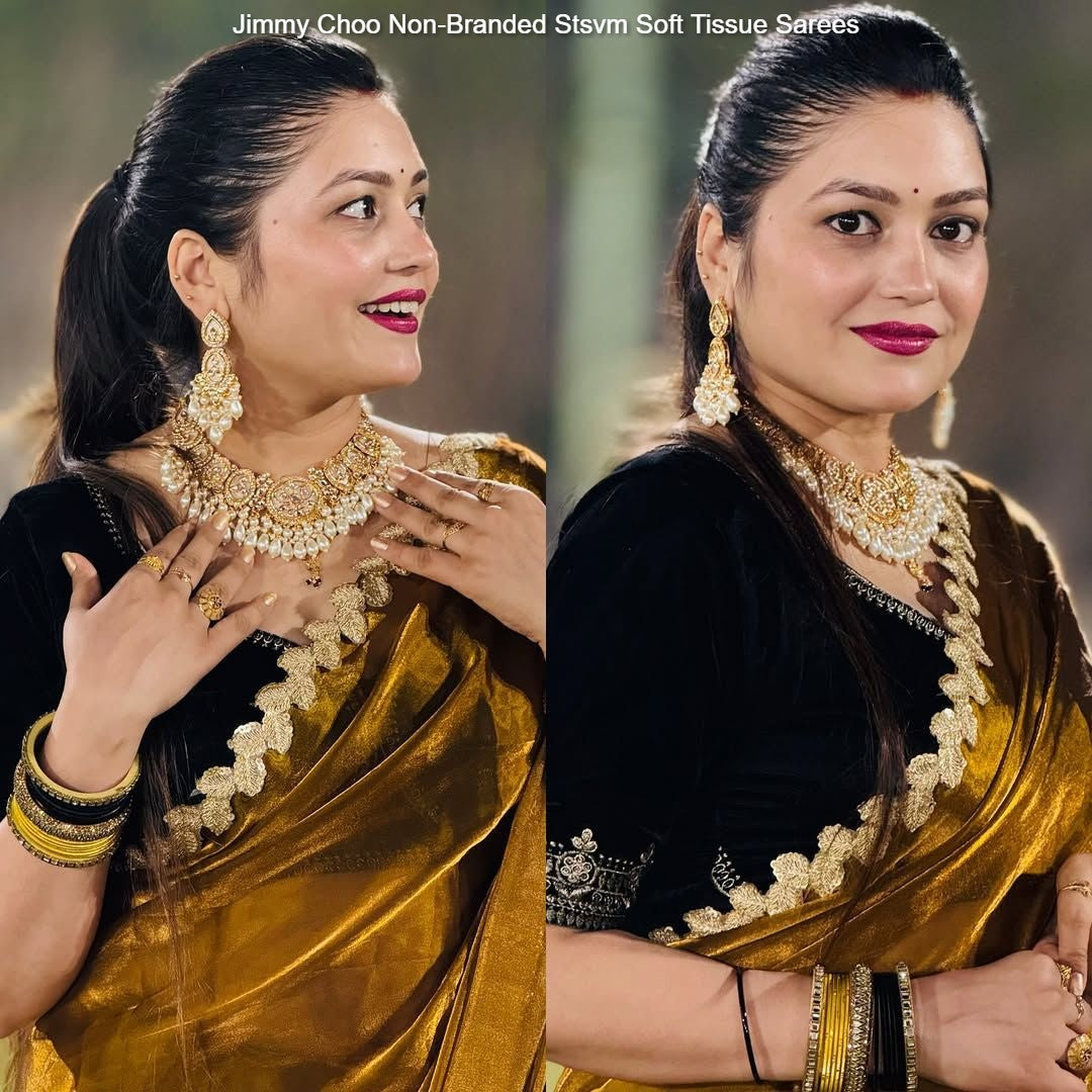 Jimmy Choo Non-Branded Stsvm Soft Tissue Sarees