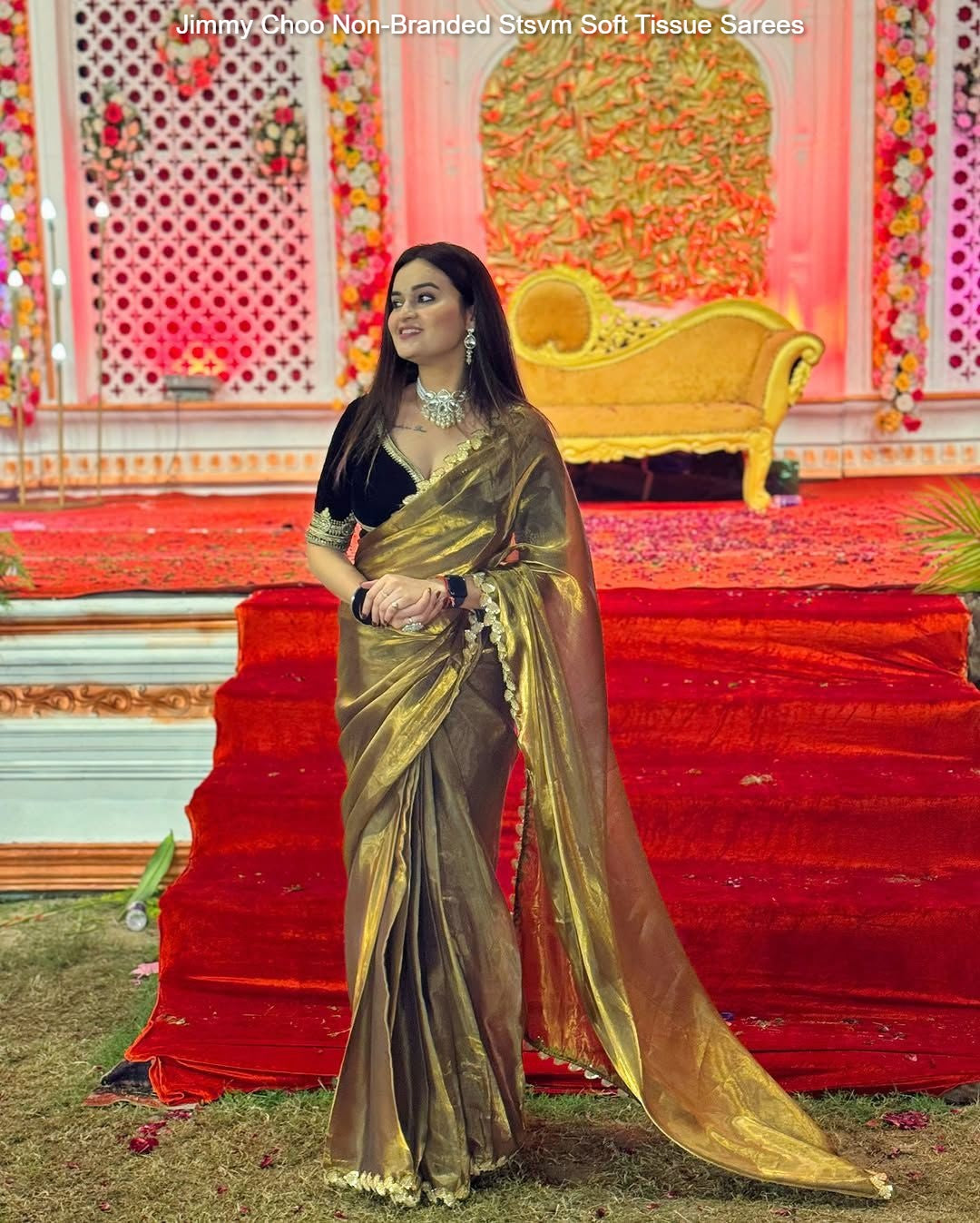 Jimmy Choo Non-Branded Stsvm Soft Tissue Sarees