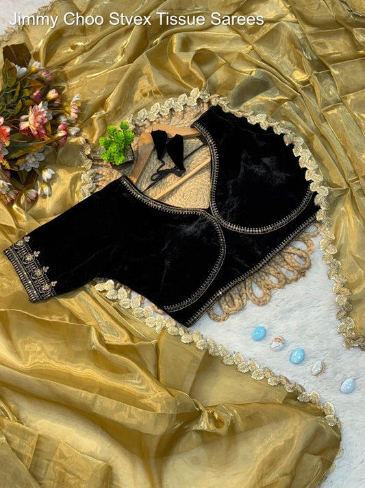 Jimmy Choo Stvex Tissue Sarees