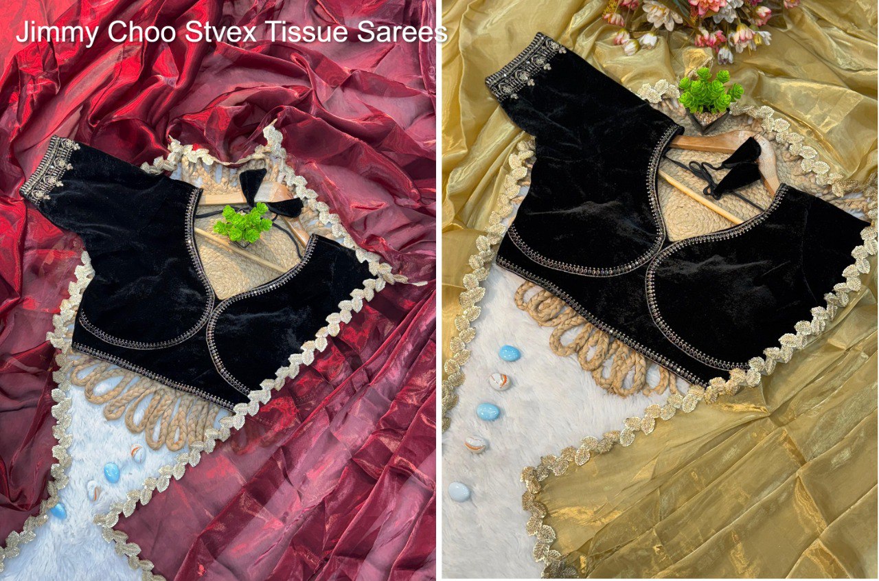 Jimmy Choo Stvex Tissue Sarees