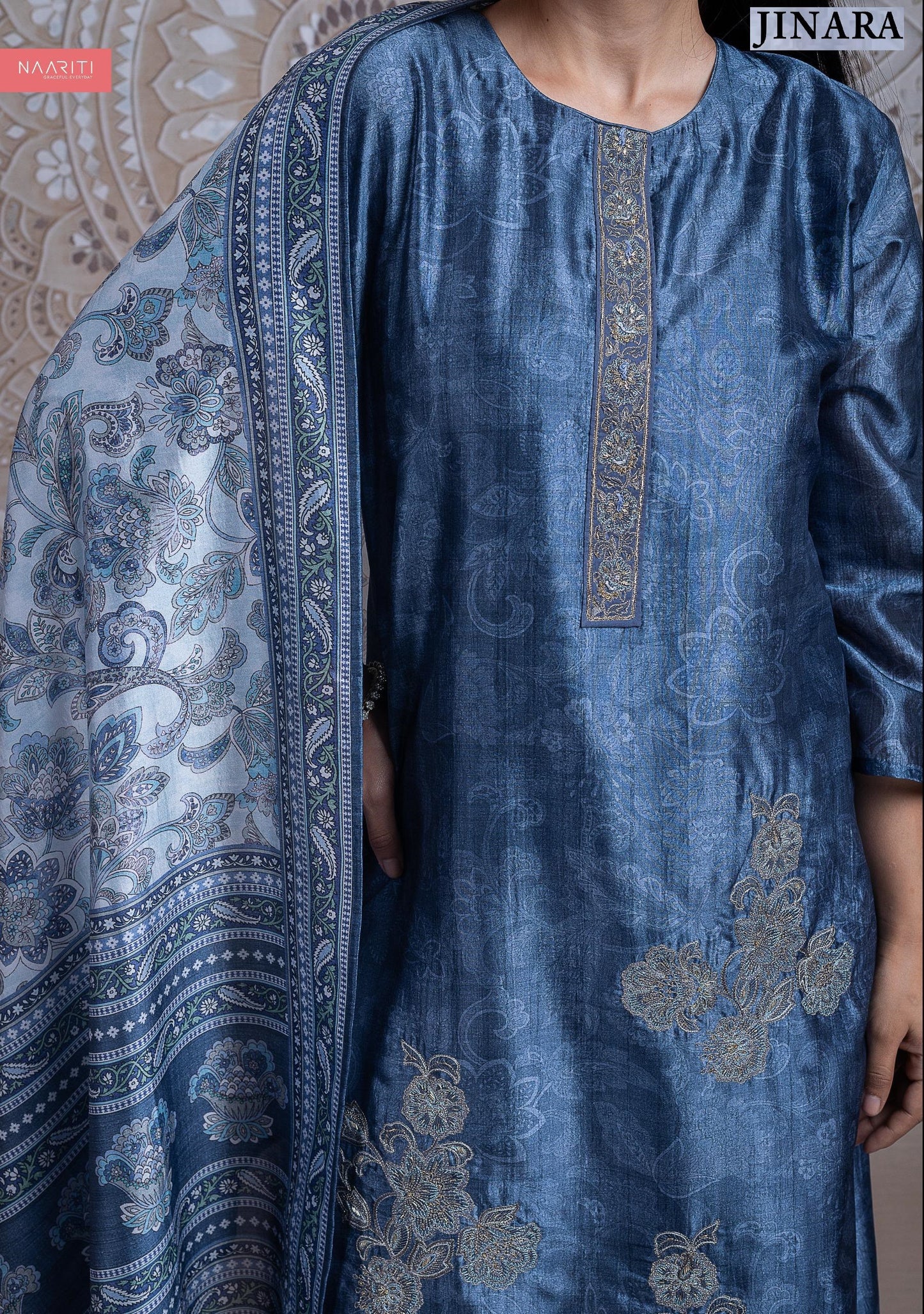 Jinara Naariti Silk Unstitched Suits