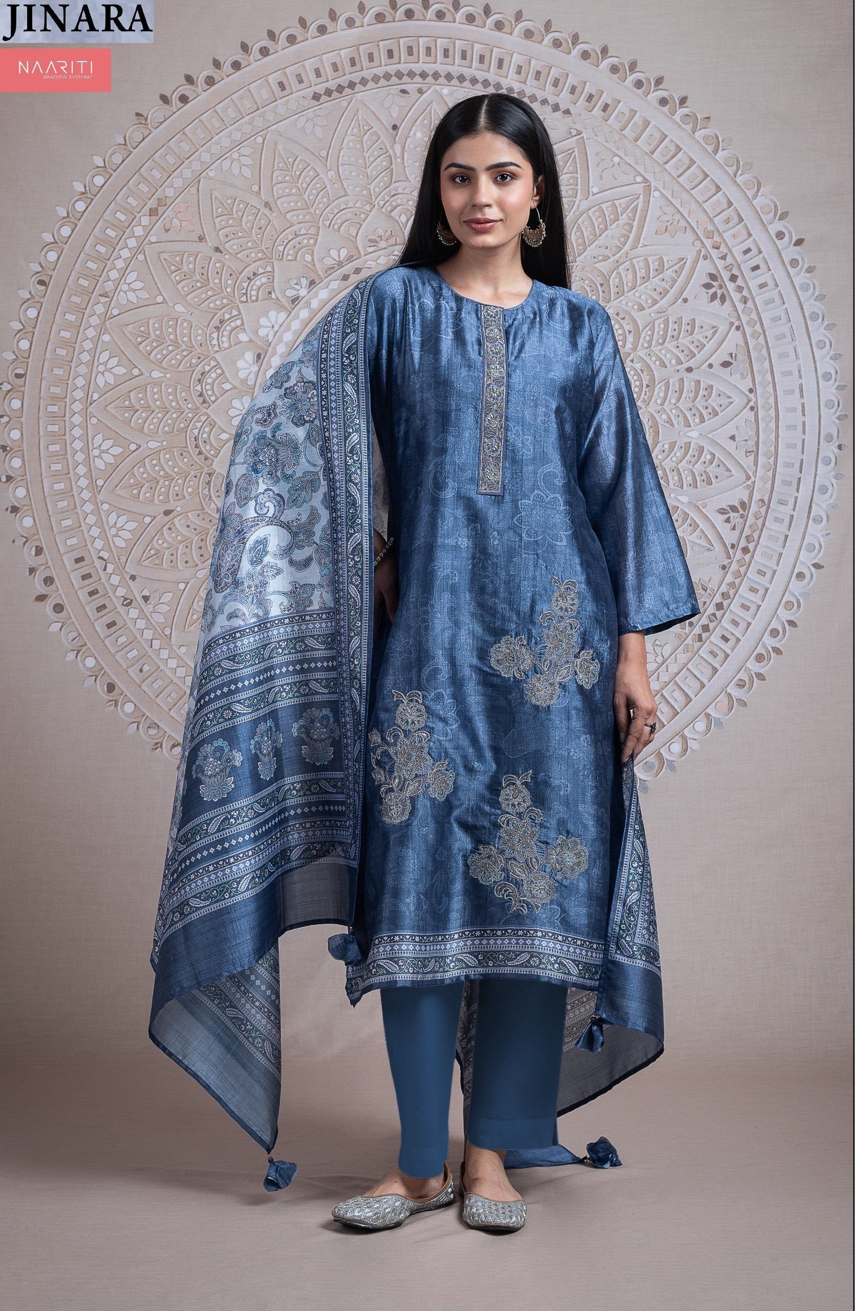 Jinara Naariti Silk Unstitched Suits