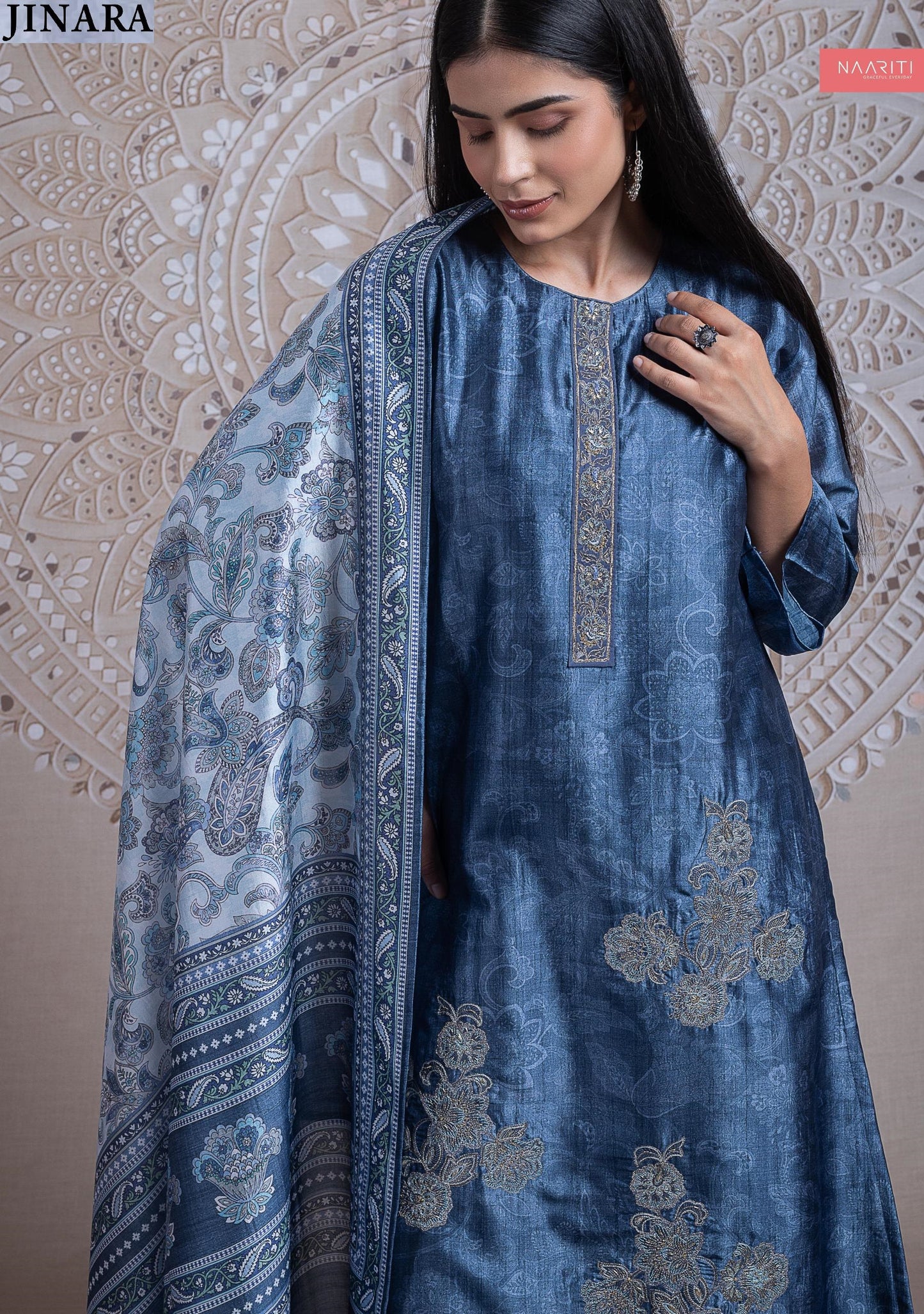 Jinara Naariti Silk Unstitched Suits