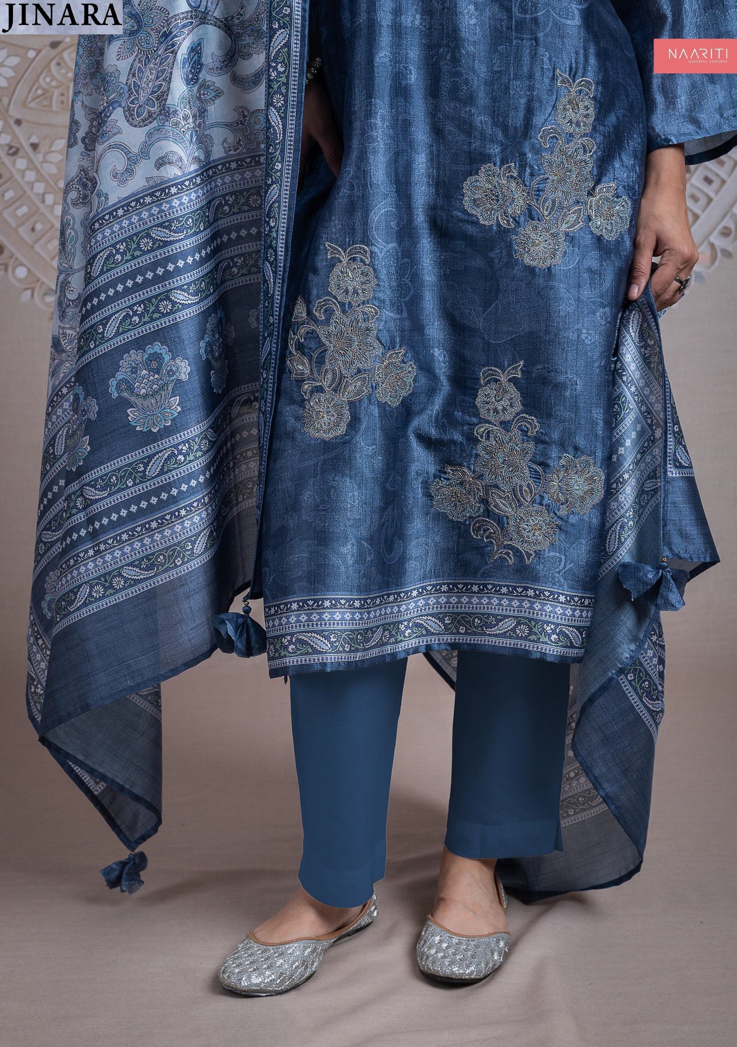 Jinara Naariti Silk Unstitched Suits