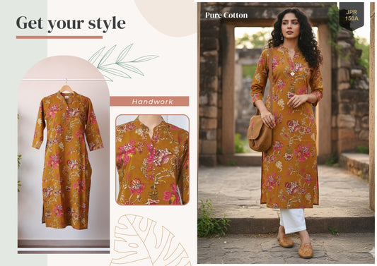 Jpr-150A Aarvika Rajnandini Pure Cotton Kurti