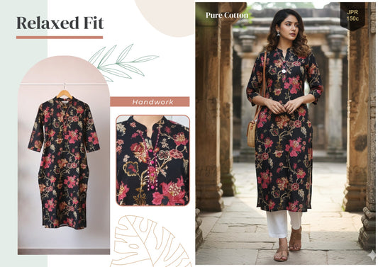 Jpr-150C Aarvika Rajnandini Pure Cotton Kurti