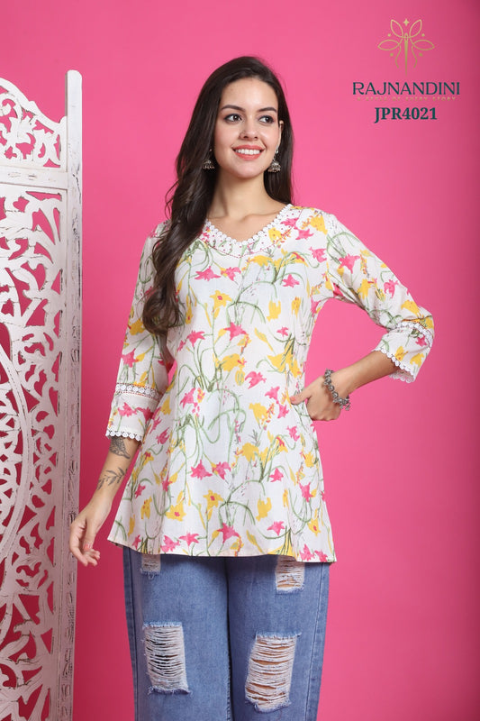 Jpr 4021 Zoori Rajnandini Printed Short Kurti