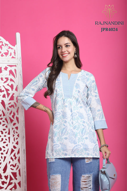 Jpr 4024 Zoori Rajnandini Printed Short Kurti