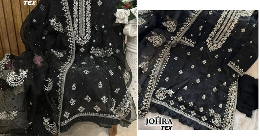 Jt-111 Black Johra Tex Embroidery Pakistani Salwar Suits