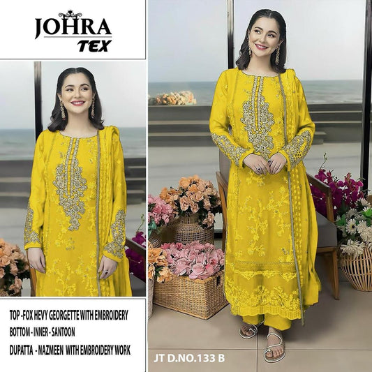Jt-133 B Johra Tex Georgette Pakistani Salwar Suits