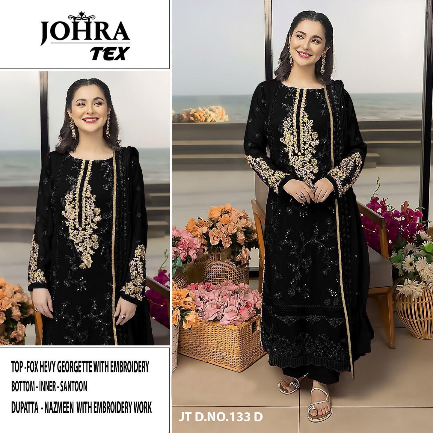 Jt-133 D Johra Tex Georgette Pakistani Salwar Suits