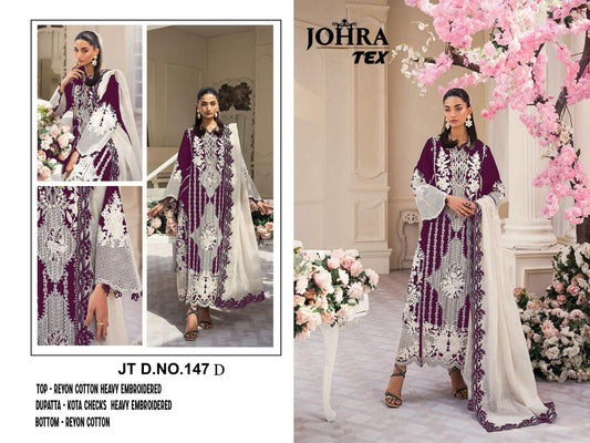 Jt-147D Johra Tex Embroidery Work Pakistani Salwar Suits