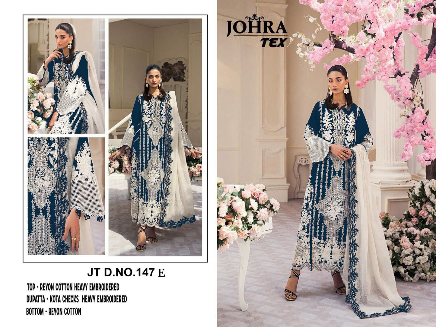 Jt-147E Johra Tex Moti Work Pakistani Salwar Suits