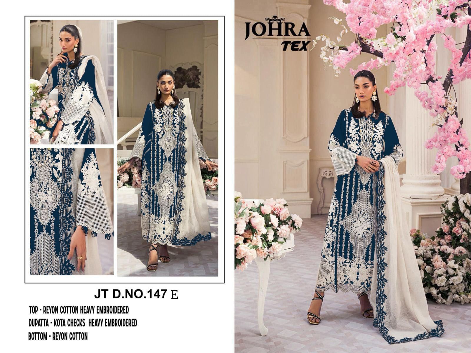 Jt-147E Johra Tex Moti Work Pakistani Salwar Suits