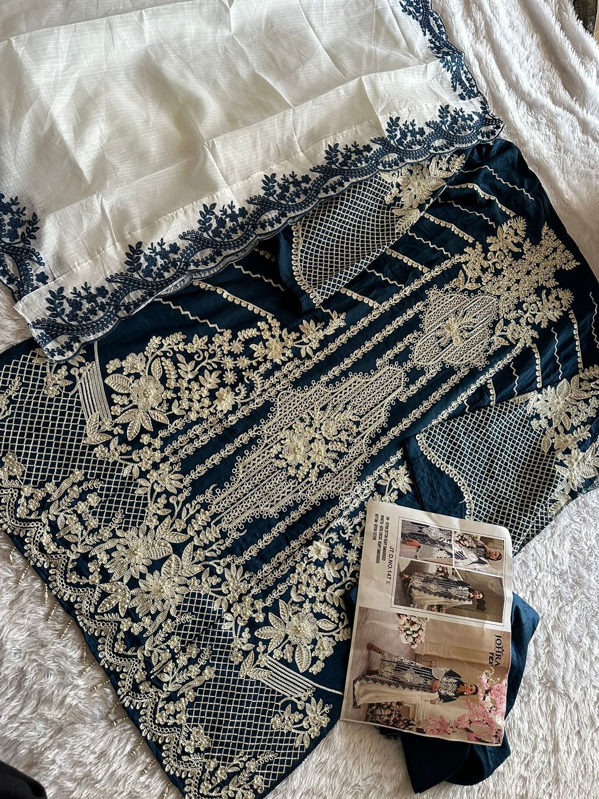 Jt-147E Johra Tex Moti Work Pakistani Salwar Suits