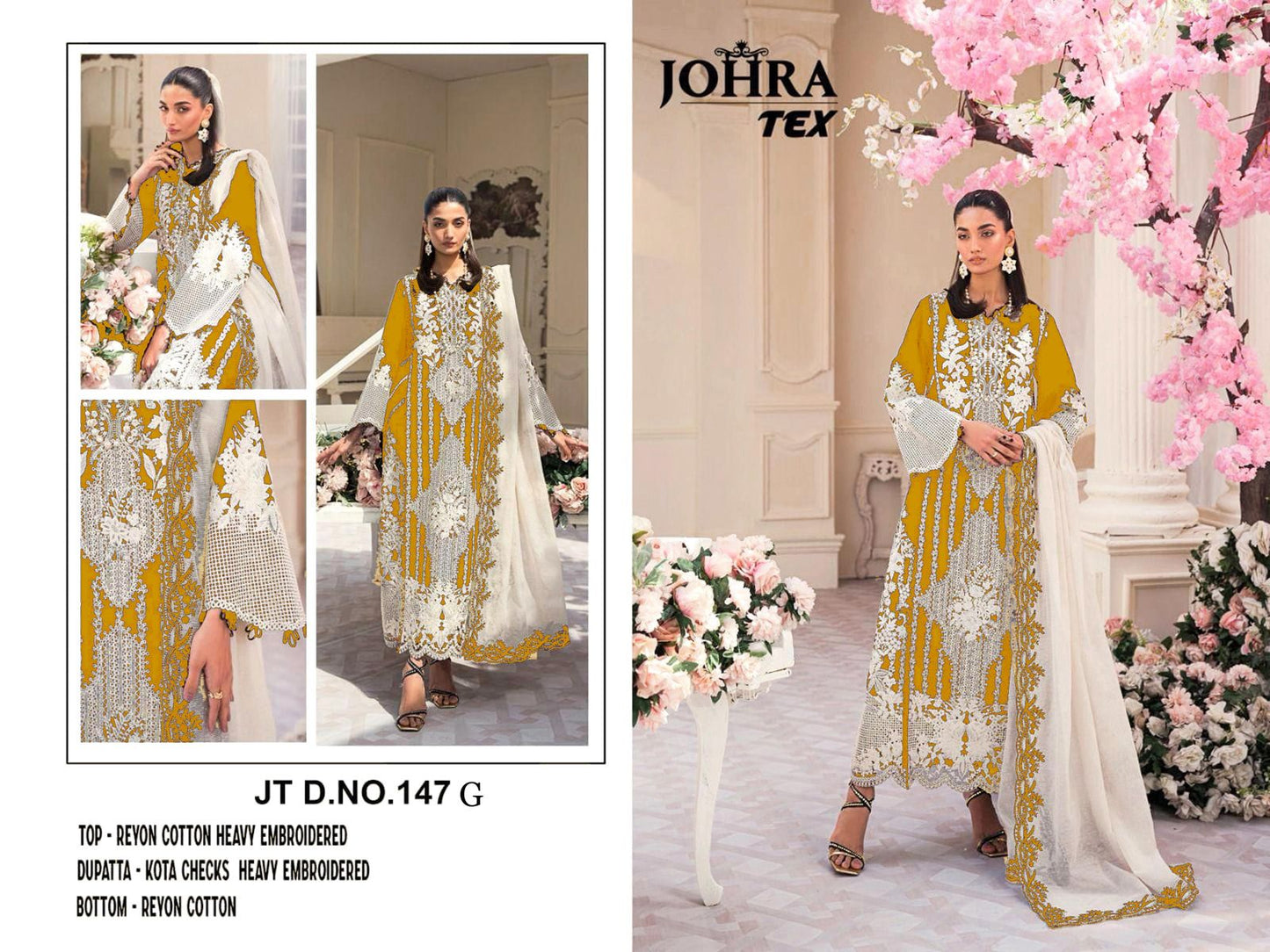 Jt-147G Johra Tex Moti Work Pakistani Salwar Suits
