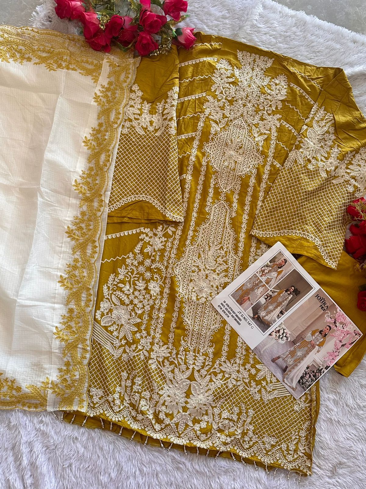 Jt-147G Johra Tex Moti Work Pakistani Salwar Suits
