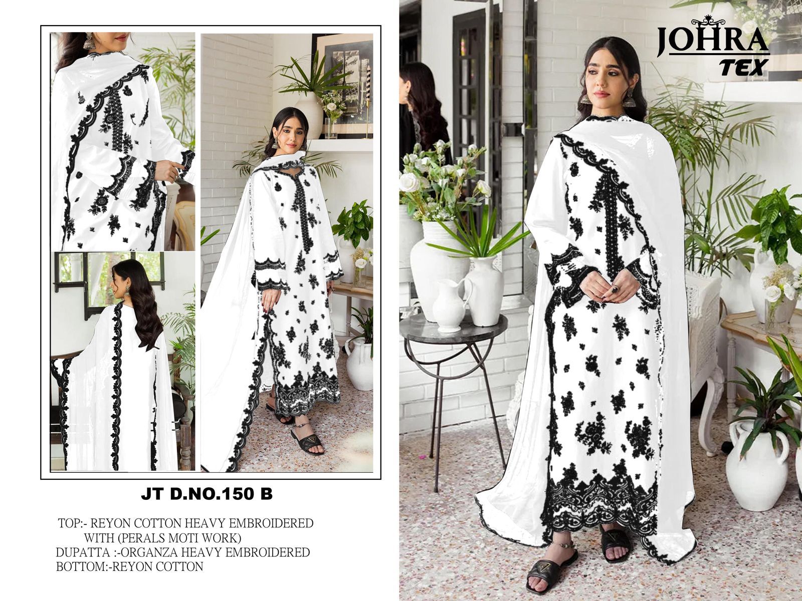 Jt-150B Johra Tex Moti Work Pakistani Salwar Suits